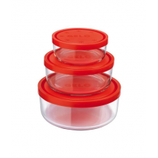 Набір ємностей Bormioli Rocco 226017 Gelo з кришками 3 штуки