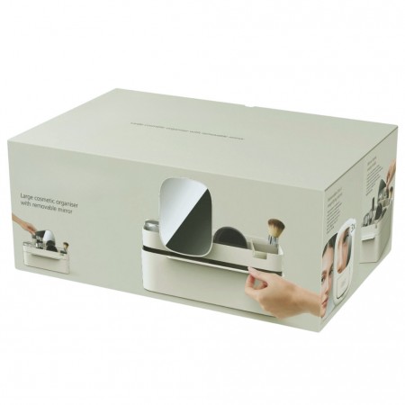 Органайзер для косметики з дзеркалом пластиковий 29,7*18,4*12,1 см A-Plus 75005