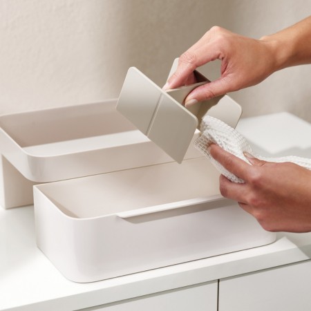 Органайзер для косметики з дзеркалом пластиковий 29,7*18,4*12,1 см A-Plus 75005