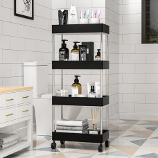 Етажерка підлогова на коліщатках 4 яруси 40*12,3*87,2 см A-Plus 400SR