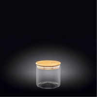 Банка для зберігання з бамбуковою кришкою Wilmax 600 мл 10*10 см WL-888502