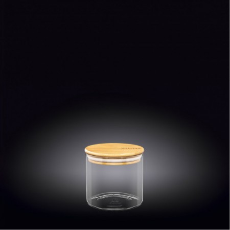 Банка для зберігання з бамбуковою кришкою Wilmax 600 мл 10*10 см WL-888502