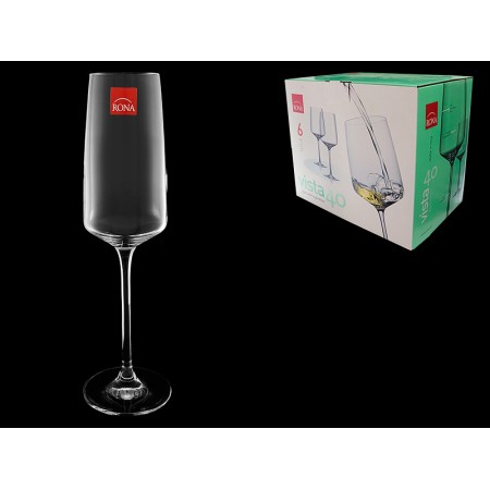 Набір келихів для шампанського 6 шт.  250 мл Vista 6839/250