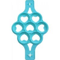 Форма-трафарет Серце для смаження оладок та яєчні Ø23.5см силіконова, 7 осередків (PSG_HH-993)