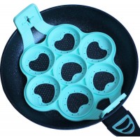 Форма-трафарет Серце для смаження оладок та яєчні Ø23.5см силіконова, 7 осередків (PSG_HH-993)