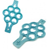 Форма-трафарет Серце для смаження оладок та яєчні Ø23.5см силіконова, 7 осередків (PSG_HH-993)