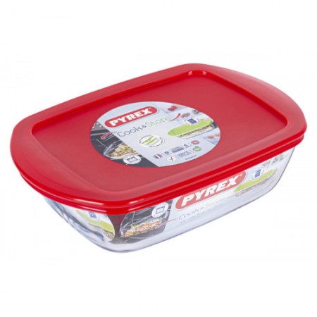 Форма для запікання з кришкою Pyrex C&S Red (23 х 15 х 6.5 см) 215PFRD