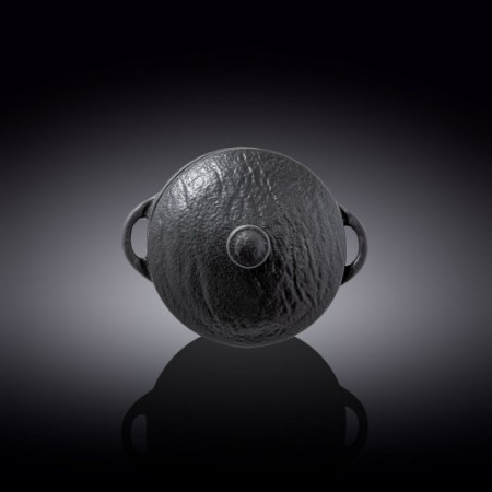 Горщик для запікання з кришкою 18см/0.6л Wilmax Slatestone Black WL-661140/A
