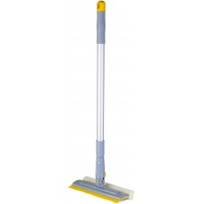 Швабра для миття вікон з губкою 20 см алюмінієвою телескопічною ручкою 60-90 см Eco Fabric EF-2034