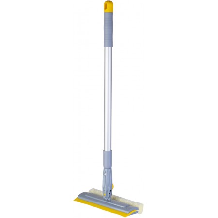 Швабра для миття вікон з губкою 20 см алюмінієвою телескопічною ручкою 60-90 см Eco Fabric EF-2034