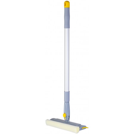 Швабра для миття вікон з губкою 20 см алюмінієвою телескопічною ручкою 60-90 см Eco Fabric EF-2034