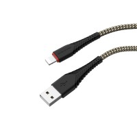 USB кабель Borofone BX25 Lightning 1m чорний