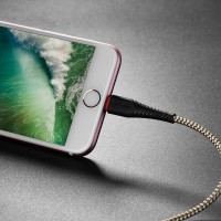 USB кабель Borofone BX25 Lightning 1m чорний