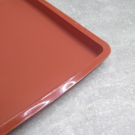 Силіконовий килимок деко 30*25*1,5 см для рулету, пастили та іншої випічки теракотовий A-Plus 1915