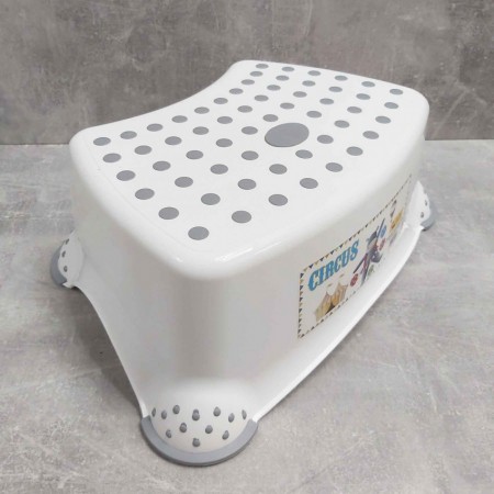  Дитяча сходинка для ванної кімнати Irak Plastik CM-510 біла з сірим