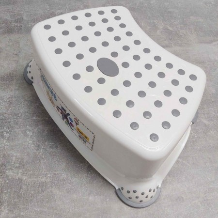  Дитяча сходинка для ванної кімнати Irak Plastik CM-510 біла з сірим