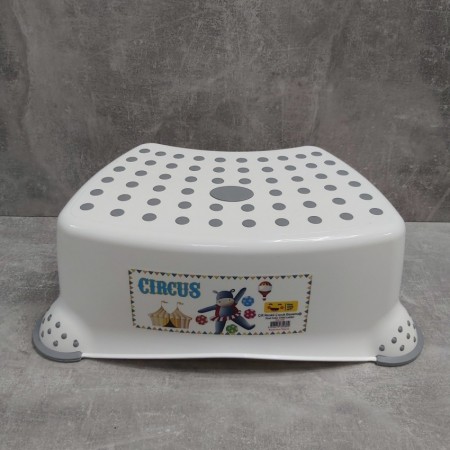  Дитяча сходинка для ванної кімнати Irak Plastik CM-510 біла з сірим