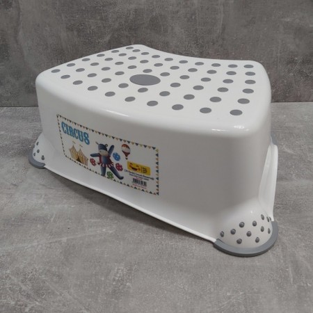  Дитяча сходинка для ванної кімнати Irak Plastik CM-510 біла з сірим