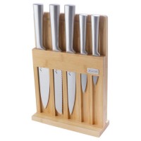 Набір ножів Kamille на дерев'яній підставці KM-5168