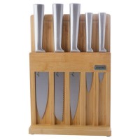 Набір ножів Kamille на дерев'яній підставці KM-5168