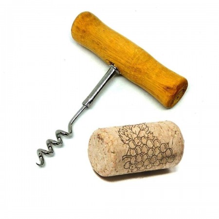 Штопор із нержавіючої сталі з дерев'яною ручкою 2707