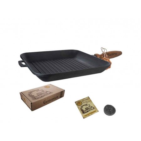 Сковорода-гриль чавунна квадратна 28*28*4 см  Т307Ук