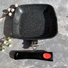 Сковорода-гриль зі знімною ручкою 24 см з антипригарним мармуровим покриттям Edenberg-8129