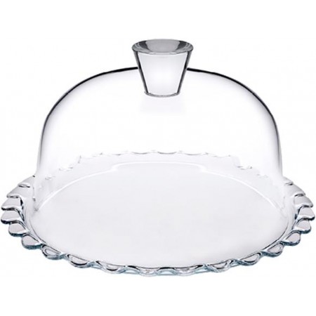 Блюдо скляне з ковпаком 26 см Pasabahce Pattiserie 96874