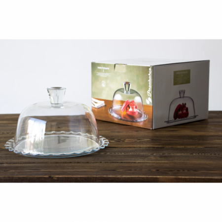 Блюдо скляне з ковпаком 26 см Pasabahce Pattiserie 96874