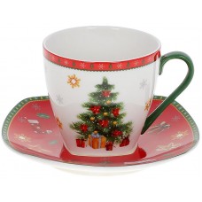 Чашка порцелянова з блюдцем 220 мл "Святковий флер" Bona Di 498-240