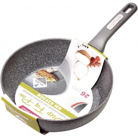 Сковорода-стільник Kamille Granite Ø26 см індукційна з гранітним антипригарним покриттям KM-4293GR