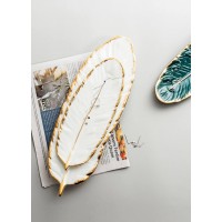 Блюдо OLens Біле перо DL21022532 12.5х36х2.5 см