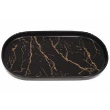 Блюдо порцелянове овальне "Мармурова розкіш" чорне Bona Di 805-711