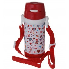 Дитячий термос із нержавіючої сталі з трубочкою  320 мл Серця A-Plus 1776