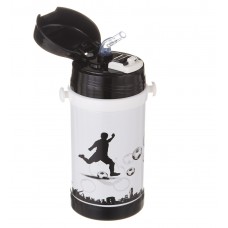 Дитячий термос із нержавіючої сталі з трубочкою  320 мл Чорно-білий A-Plus 1776