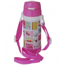 Дитячий термос із нержавіючої сталі з трубочкою  320 мл Рожевий A-Plus 1776