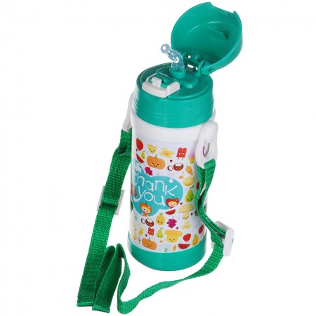 Дитячий термос із нержавіючої сталі з трубочкою  320 мл "Thank you" A-Plus 1776