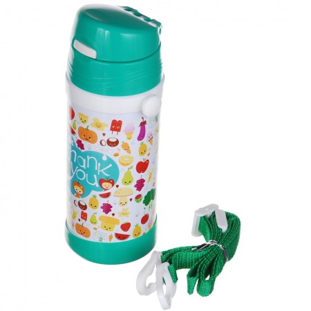 Дитячий термос із нержавіючої сталі з трубочкою  320 мл "Thank you" A-Plus 1776