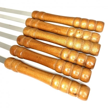 Набір шампурів з дерев'яною ручкою 6 шт 59 см A-Plus 1845