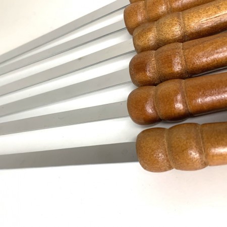 Набір шампурів з дерев'яною ручкою 6 шт 59 см A-Plus 1845