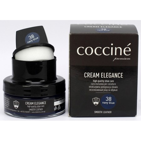 Крем для взуття з губкою Coccine Cream Elegance Синій 50 мл 1982