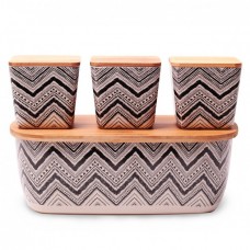 Хлібниця з бамбукового волокна 36,2*20,2*13,5 см +набір ємкостей 11*11*10,6 см Kamille KM-1131