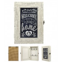 Ключниця настінна 21 х 30 см Сіра потерта SvitArt FV-471