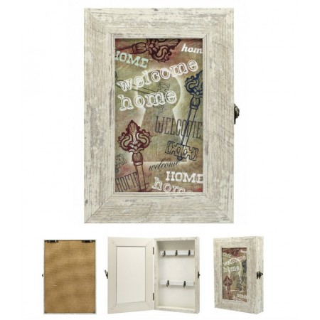 Ключниця настінна 21 х 30 см Сіра потерта SvitArt FV-472